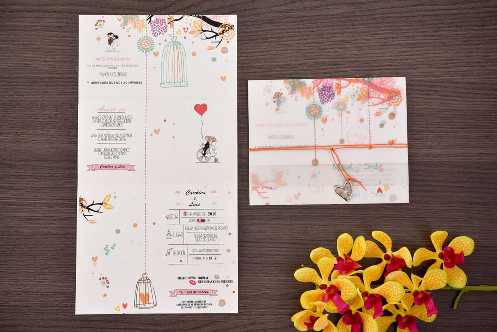Invitación de 15 años rosa con foil dorado Bogotá