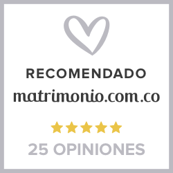 Sello Recomendado con 25 opiniones en Matrimonio.com.co